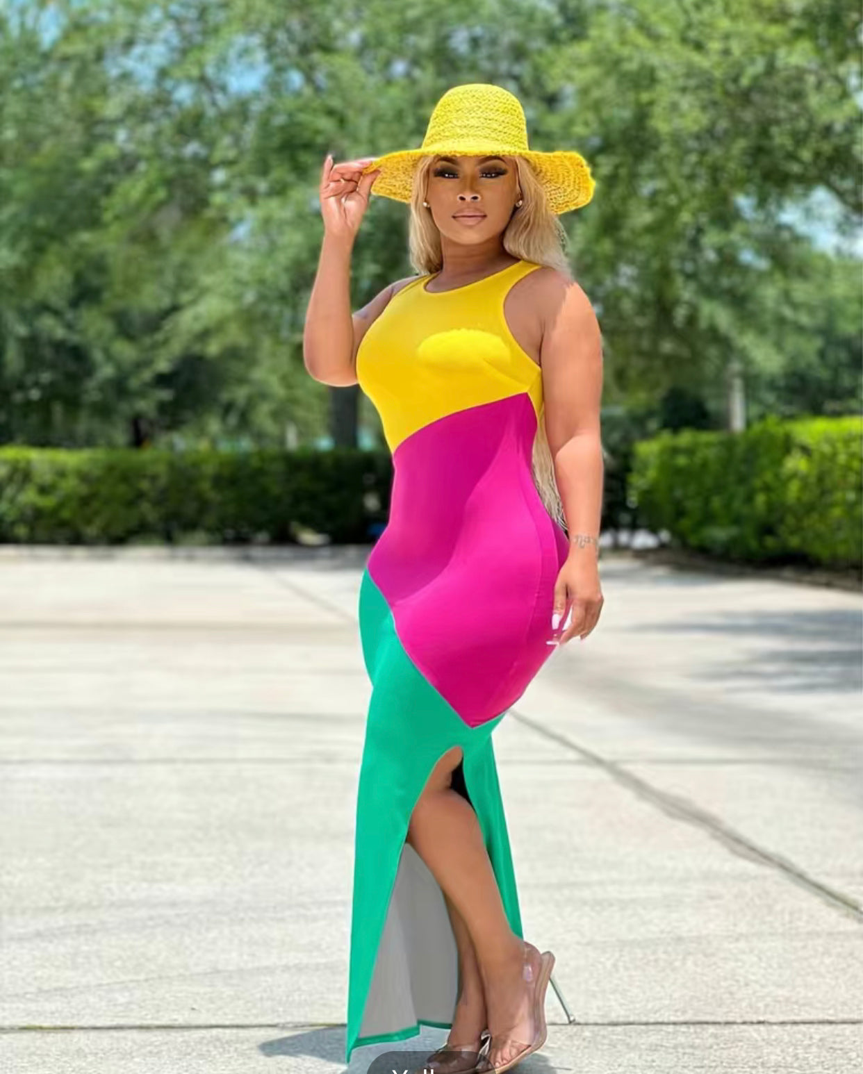 Color Block Split Dress Fashion NOLA